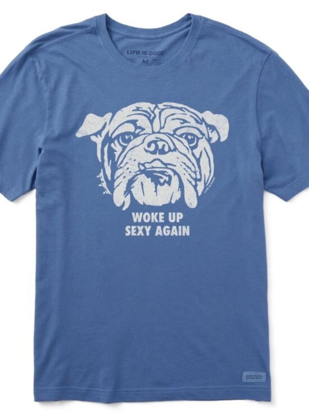 NWT Men's High-Low Bulldog Short Sleeve Tee Woke Up Sexy Again